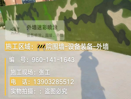 奉贤 迷彩漆喷涂价格（按平方米计费）